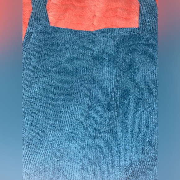 SHEIN Teal Corduroy Overalls - Picture 3 of 6